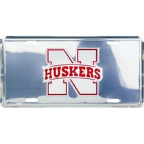 Nebaska Cornhuskers Deluxe Silver Novelty License Plate by Hangtime