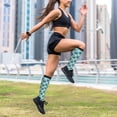 thumbnail image 6 of Lsque Lovely Roosters Pattern Sport Compression Socks for Men & Women 15-20 mmHg Knee High Nurse Pregnant Running Medical and Travel Athletic, 6 of 6