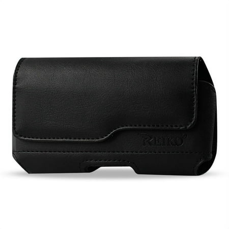 Reiko Horizontal Z lid Leather Pouch Case for Samsung Galaxy Mega 6.3inch, Black