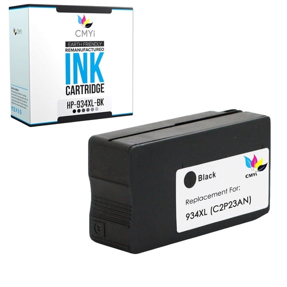 CMYi 934XL Black 1-Pack Ink Cartridge compatible for HP934XL - OfficeJet 6812, 6815, 6820, 6825, Pro 6220, Pro 6230, Pro 6830, Pro 6830c, and Pro 6835 (1 Black)