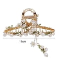thumbnail image 6 of Eoperou Hair Claw Flower Leaf Tassel Women Vintage Faux Pearls Hair Gripper Headwear, 6 of 8