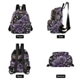 thumbnail image 4 of FORMRS Mini Backpack Purse for Women Travel Daypack Casual Shoulder Bag, Purple Roses, 4 of 7