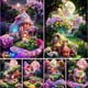 thumbnail image 2 of Full Mosaic Diamond Painting Fairy Tale House 5D Diamond Embroidery Home Decor Dream Castle DIY Rhinestone Cross Stitch S454round 45x60cm Gao Jinjia LED, 2 of 2