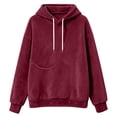 thumbnail image 5 of Feancey Kangaroo Pouch Hoodie Men for Carry Cats Dogs Pet Winter Warm Fleece Long Sleeve Pullover Hoodies Loose Drawstring Animal Holder Hooded Tops M, 5 of 6