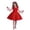 Red, variant on Kids Girls Sleeveless A-Line Dress 3D Flower Appliqué Party Outfit with Headband Christmas Valentine’s Day Red Kids Birthday Dress 9M-5Y,Size 4-5T