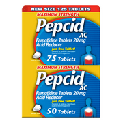 Pepcid AC Maximum Strength Famotidine 20 mg, 125 Tablets