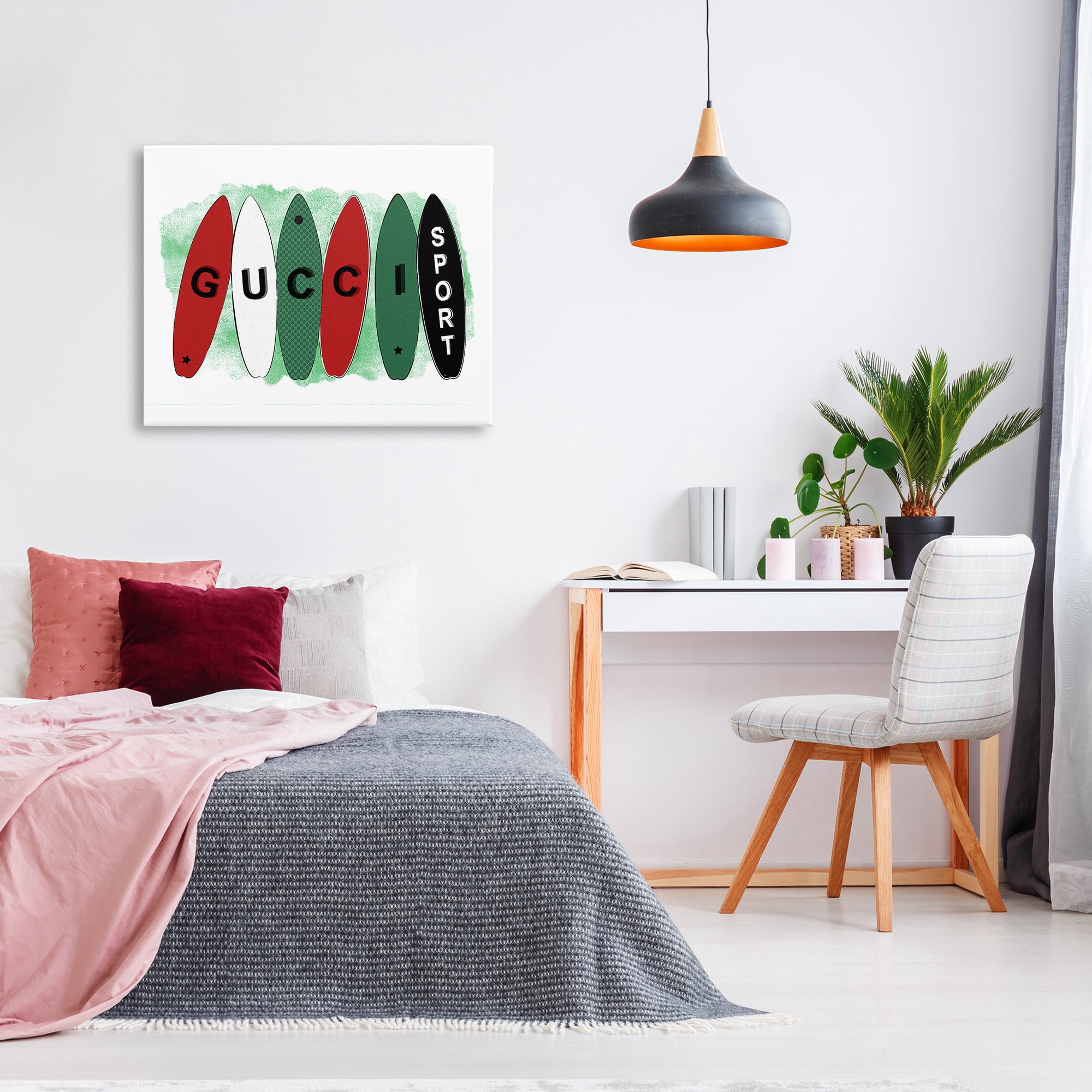 Stupell Industries Stylish Glam Surfboards Beauty & Fashion Painting Gallery Wrapped Canvas Art Print Wall Art, 40 x 30