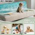 thumbnail image 6 of Jiueut Beach Starfish Pattern Armless Futon Sofa Cover, Comfortable Non Armrest Couch Cover with Elastic Band Comfortable Sofa Covers for Living Room, 6 of 7