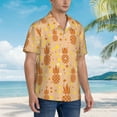 thumbnail image 5 of Easygdp Pineapples Men's Hawaiian Shirts Print Lapel Short Sleeve for Beach, vacation, party, casual occasions - Medium, 5 of 9