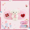 thumbnail image 3 of CAROOTU Cartoon Pencil Case with Compartment 3D Bear Design Stationery Storage Bag Back To School Gift for, 3 of 6