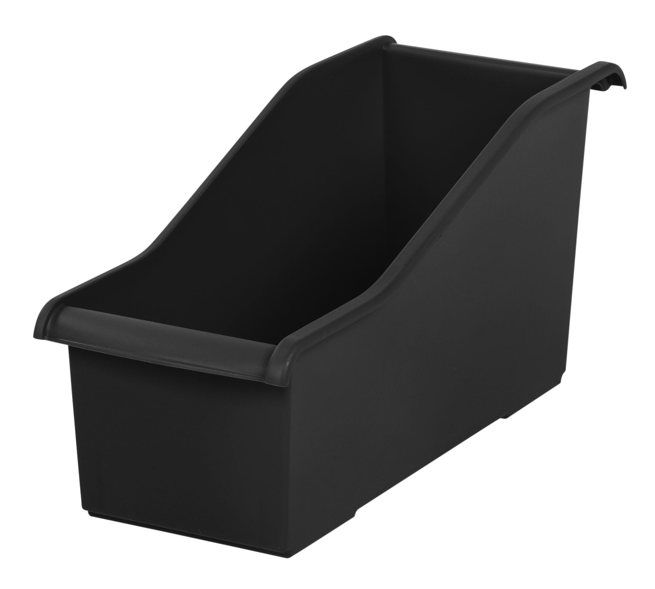 IRIS USA, Connecting Plastic Book Bin, Black