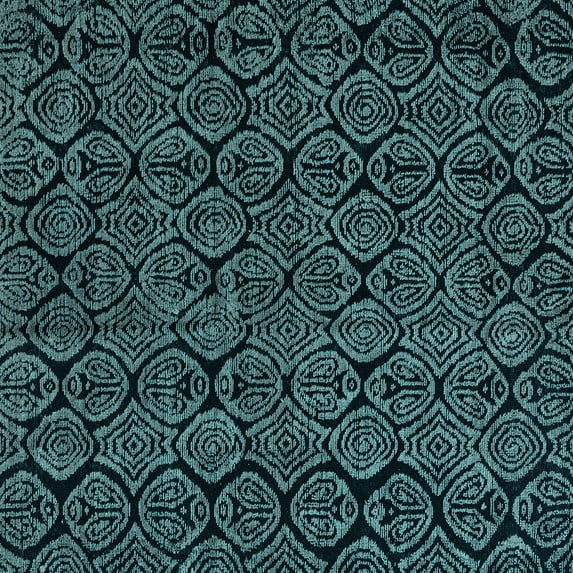 Ahgly Company Indoor Square Abstract Light Blue Modern Area Rugs, 8' Square