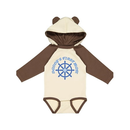 

Inktastic Daddy s First Mate Wheel Gift Baby Boy Long Sleeve Bodysuit