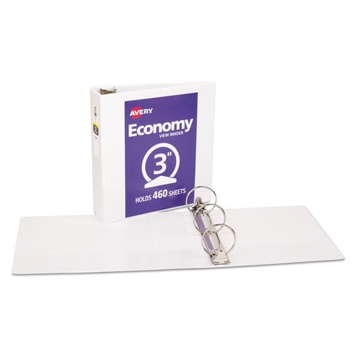 Economy View Binder with Round Rings , 3 Rings, 3