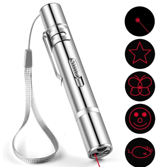 BESTSKY Laser Pointer for Cats,Multi-pattern Interactive Cat Laser Toy,USB Rechargeable Laser Pointer with Fun Shapes for Engaging Playtime,Perfect for Indoor Cats and Kittens