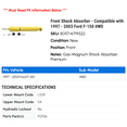 thumbnail image 2 of Front Shock Absorber - Compatible with 1997 - 2003 Ford F-150 4WD 1998 1999 2000 2001 2002, 2 of 2
