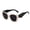Khaki, variant on Trendy Diamond Leg Sunglasses, Color Block Geometric Sun Glasses, UV Protection Fashion Eyewear with Unique Temple Design, Orange, One Size