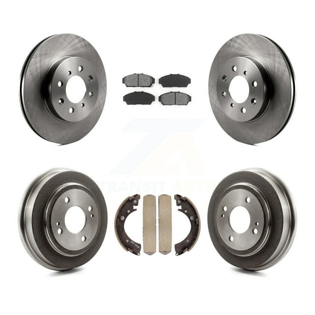 Transit Auto Front Rear Disc Brake Rotors Semi-Metallic Pads and Drum Kit for Car Honda Civic K8S-103406