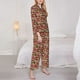 thumbnail image 3 of Balery Red Houses Conjunto de Pijama con Estampado para Mujer, Conjunto de Dos Piezas con Manga Larga, Ropa de Dormir Suave con Bolsillos, Pijamas Cómodos-Large, 3 of 7
