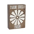 thumbnail image 1 of Parisloft Rustic Farm Sweet Farm Wood Box Sign, Windmill Accent Farmhouse Home Decor Wooden Signs 5x7", 1 of 4