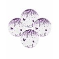 thumbnail image 7 of 13 Inch Round Placemats Set of 4, Purple Spring Botanical Non Slip Heat Insulation PP Table Mats, Weeping Eucalyptus Butterfly Washable Place Mats for Kitchen Dining Party Table Decor, 7 of 7