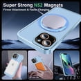thumbnail image 6 of for iPhone 13 Case with Stand, [Compatible with MagSafe] [Built-in Camera Cover] Shockproof Plating Edges, Slim Thin Protective Magnetic Transparent Clear Phone Case for iPhone 13 - Blue, 6 of 16