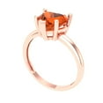 thumbnail image 2 of Solitaire Engagement Ring for Women - 2ct Simulated Red Diamond in 18K Rose Gold Promise Ring, 2 of 6