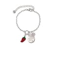 thumbnail image 2 of Delight Jewelry Silvertone Red Jalapeno Silvertone Discover Dream Explore Zoey Charm Bracelet, 6.5+2" Extender, 2 of 4