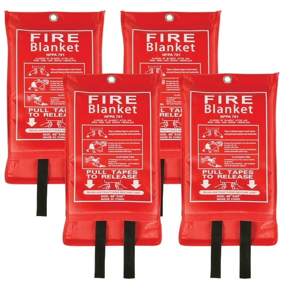 Generic Emergency Fire Blanket - 4 Pack 40x40