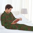 thumbnail image 6 of Lsque Red Snake Pattern Long Sleeve Pajama Set for Men - Soft 2-Piece Sleepwear and Loungewear Set with Pockets, Comfy Nightwear-Large, 6 of 7