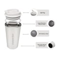 thumbnail image 4 of Aquaphile 17oz Coffee Mug to Go Stainless Steel Thermos Double Wall Insulated Coffee Cup Reusable Travel Mug with Leak proof Lid, White, 4 of 8