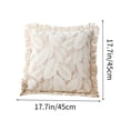 thumbnail image 3 of Linen Fabric Cushion 17.72x17.72in - Summer Cotton Woven Chair Pad with Fringed Edges, Zipper Cover for Office/Dining Chair (Khaki)​, 3 of 6