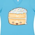 thumbnail image 4 of Inktastic Cute Smiling Cake with Confetti Sprinkles Women's V-Neck T-Shirt, 4 of 5