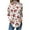 Hot Pink, variant on Cowl Neck Tops for Women Plus Size Floral Printed T Shirts Turtleneck Long Sleeve Loose Fit Curved Hem Graphic Tee Fall Outfits 2024 Multicolor 2XL