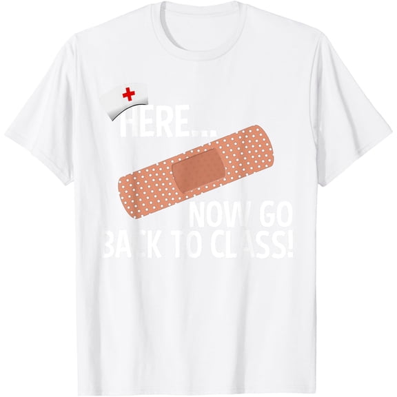 Funny School Nurse Medical Nursing Appreciation Day Gift T-ShirtMen's and women's pure cotton short-sleeved shirts