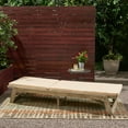 thumbnail image 3 of Tina Outdoor Acacia Wood Chaise Lounge and Cushion Set, Light Gray and Cream, 3 of 12