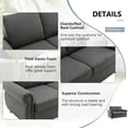 thumbnail image 4 of Harper & Bright Designs Pull Out Couch Bed with Memory Mattress, Twin Size Convertible Sofa Bed with USB Ports, Loveseat Sleeper for Living Room Apartment, Grey, 4 of 18
