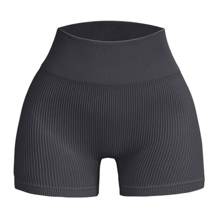 WNVMWI Womens Shorts Workout Bottoms for Women Mid Rise Jean Shorts Womens Workout Sport Seamless Ribbed Shorts Yoga Outfits Pants Casual Shorts Hot Pants Workout Bottoms Jean Short Grey Shorts J L