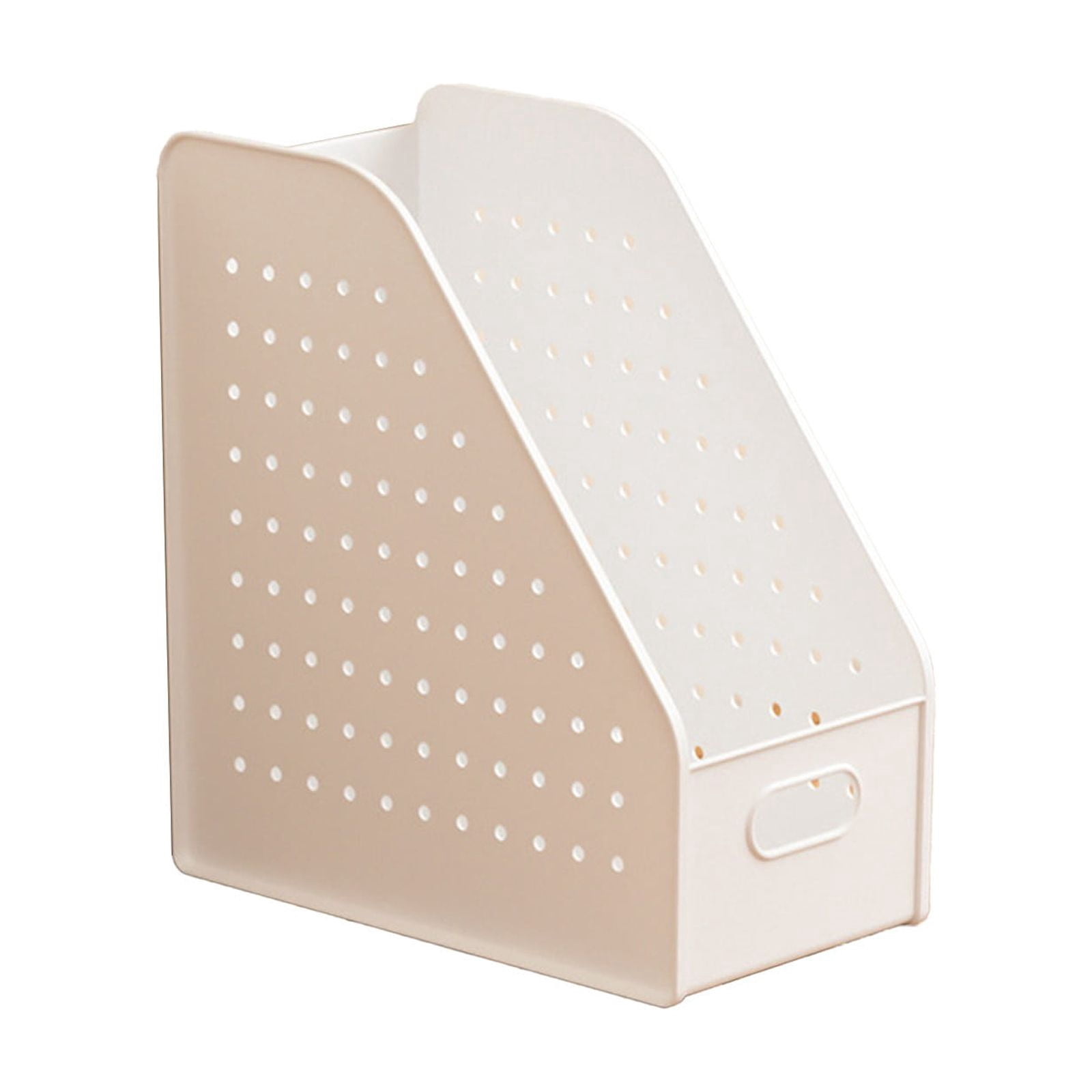 Kuroiy Desk Storage Basket Organizer | Multi-Compartment Plastic Stationery, Book & Document Holder | Slanted Opening, Pegboard Compatible, 10.55"x5.75"x11.81" | Dorm, Office, Home Desk Tidy