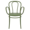 thumbnail image 6 of Compamia Victor XL Resin Outdoor Arm Chair Olive Green, Set of 2, 6 of 7