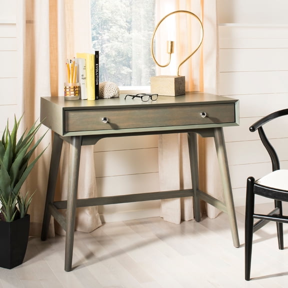 SAFAVIEH Isadora Mid-Century 1 Drawer Modern Desk, Grey