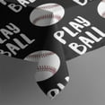 thumbnail image 3 of Black Play Ball Baseball Pattern Rectangle Tablecloth 60"x84",Waterproof Polyester Rectangle Table Cloth, Wipeable Spillproof Polyester Tablecloth for Dining, Camping, Indoor and Outdoor, 3 of 5