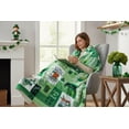 thumbnail image 3 of Serafina Home St. Patrick's Day Soft Throw Blanket: Party with Irish Gnome Blarney, Charmed with Celtic Sayings, and Lucky with Clovers Shamrocks and Pots of Gold, 3 of 11