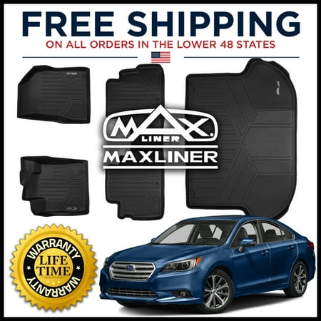 Maxliner Custom 1st 2nd Cargo Floor Mats Set Black For Nissan