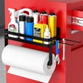 thumbnail image 1 of Magnetic Spray Can Holder with 2 Hooks, Tool Box Accessories with Strong Magnetic, Spray Bottle Storage Rack for Garage Home Workspace, Black, 1 of 6
