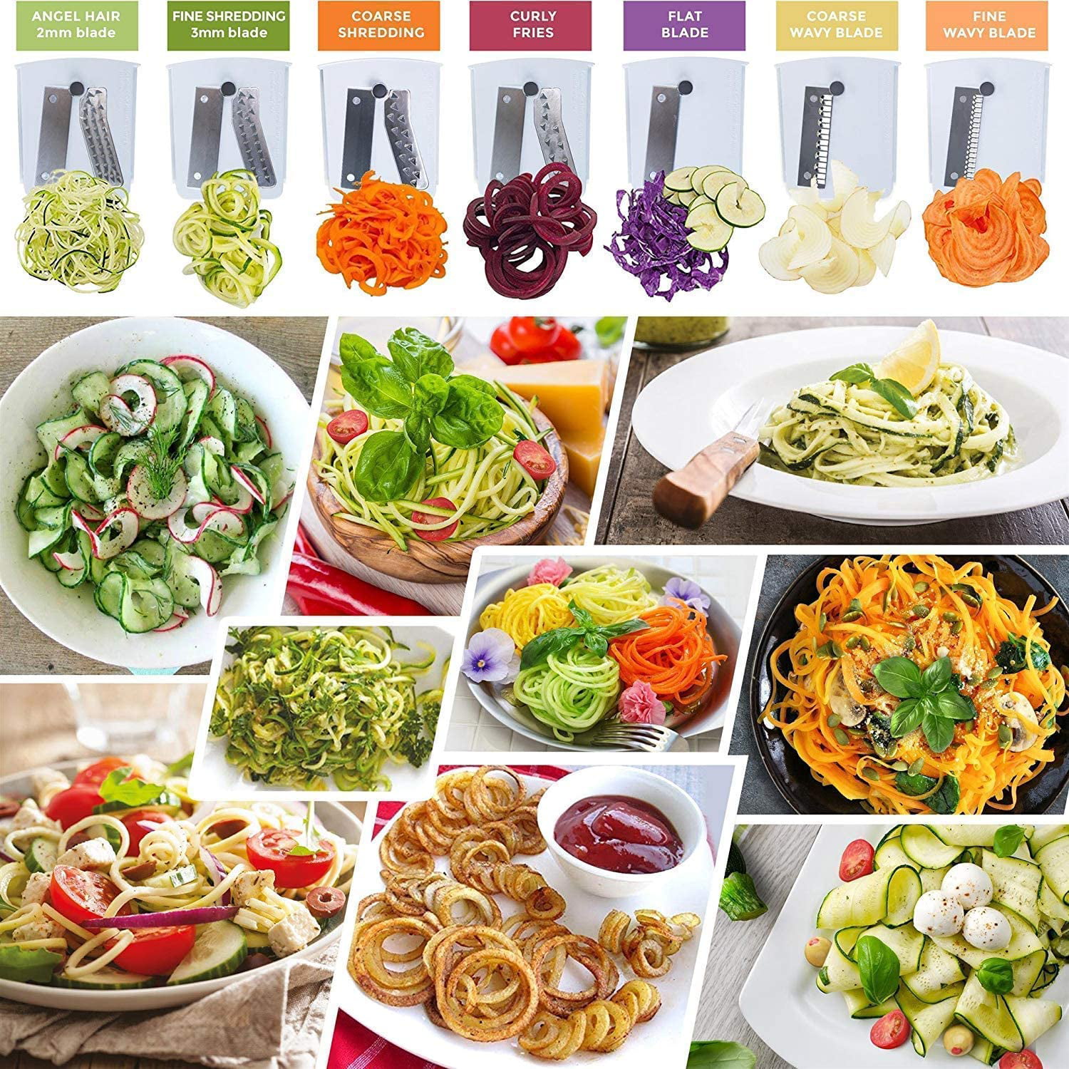 Spiralizer 5-Blade Vegetable Slicer, Strongest-and-Heaviest Duty, Best –  Kitchen Hobby