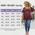 thumbnail image 4 of Bukemao Women's Square Neck Peplum Blouse - Plus Size Casual Flowing Summer Top with Short Sleeves, 4 of 6