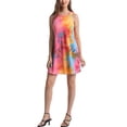 thumbnail image 1 of Women's Sleeveless Loose Watercolor Dresses T Shirt Tank Casual Short Dress with Pockets, 1 of 3