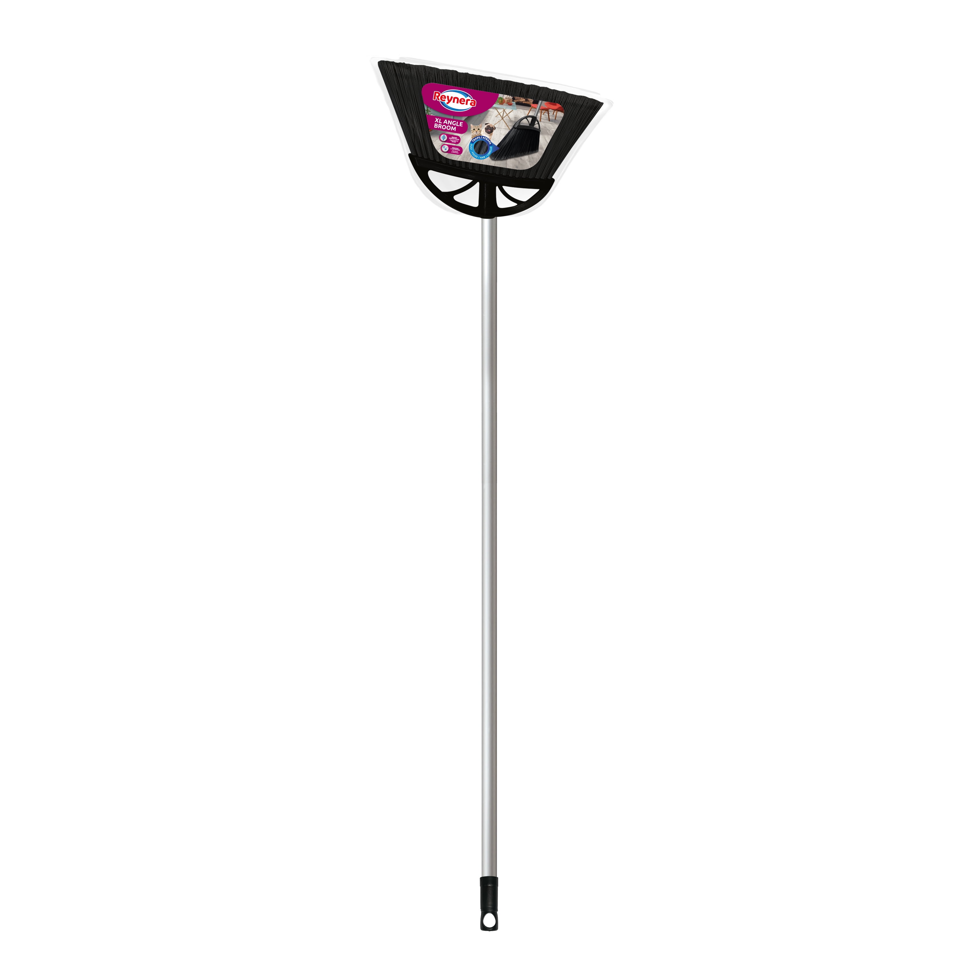 Reynera XL Angle Broom, 13 in, Black, 1 Count
