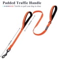 thumbnail image 3 of VIVAGLORY Dog Leash with Double Handle, Reflective Nylon Lead, Small, Orange, 4 ft, 3 of 7